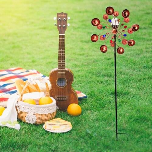 Solar Ground Light Windmill Waterproof Night Lamp Garden Path Landscape Decor Art Pinwheel Outdoor Decoration Accessories