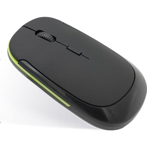 Ultra-thin 2.4G Wireless Optical Gaming Mouse Portable Adjustable 1600 DPI Mice with USB Receiver for Laptop Notebook PC