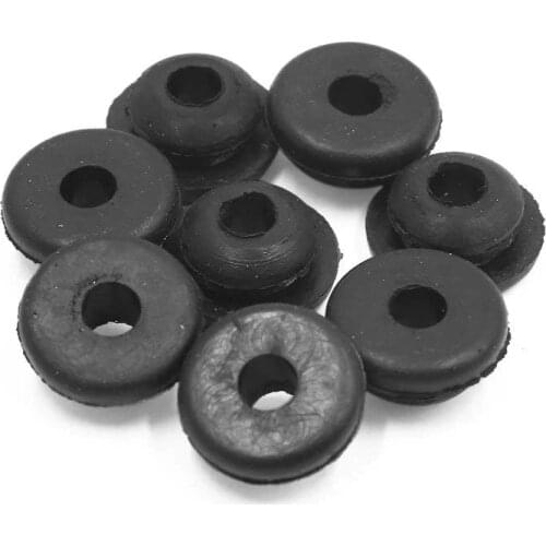 Uxcell 8pcs 6mm Hole Diameter Black Rubber Shock Absorber Bushings for Car Motorcycle