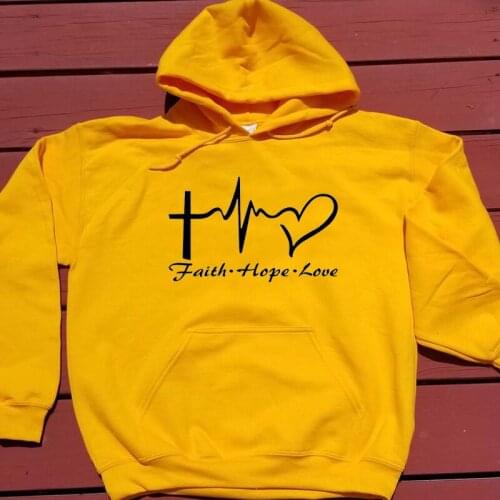 Faith Hope Love Christian Hoodies Women Jesus Inspire Cross Pullover Streetwear religion Clothing Casual Kind Outfits Drop Ship