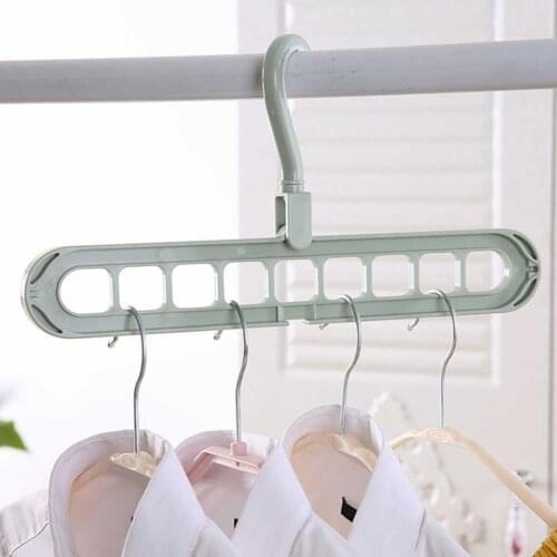 Clothes hanger closet organizer Space Saving Hanger Multi-port clothing rack Plastic Scarf cabide hangers Clothes Storage rack