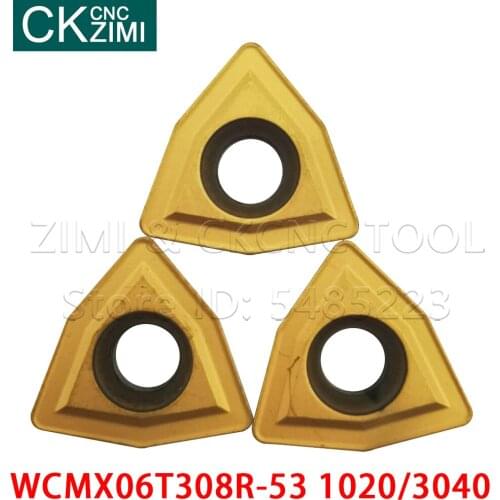 WCMX06T308R-53 1020 3040 WCMX06T308R BP010 CNC Carbide blade WCMX 06T308 drill turning tools lathe Carbide Inserts U drill blade