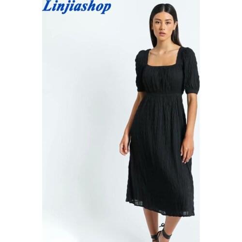 Summer Cute Pink Ruched Dress France Backless Tie Bandage Vestido Fashion Short Sleeve Women Midi Dress