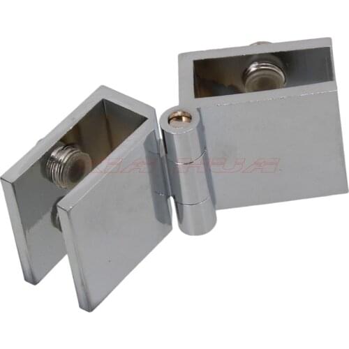 1Pcs 180-degree Double Opening Glass Door hinge Glass Door 180 Degree Hinge Plank Door Cupboard Door Hinge Glass clamp