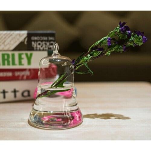 1PC European glass hydroponic transparent decoration living fashion bell shaped modern creative vase OJ 2045