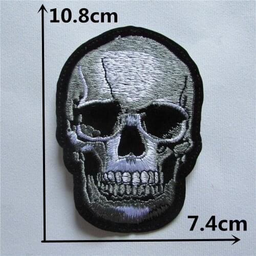 Skull Head Hot melt adhesive clothing patches stripes 1pcs applique embroidery blossom DIY accessories Ultra-low prices C106