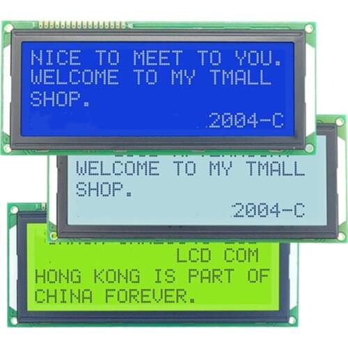 16PIN Big Size LCD2004 Screen SPLC780C Controller Compatible for EQV 5V Grey White Backlight