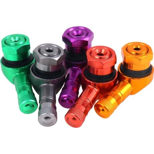 2pcs 90 Degree Angle CNC Aluminum Valve Stem Motorcycle Wheel Tire Tubeless Valve Stems For 10mm 11.3mm Rim Wheel Parts
