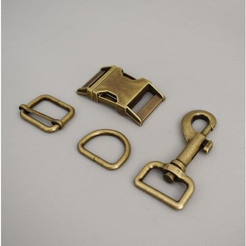 20 Setmetal Buckle Adjust（Metal Buckle+Adjust Buckle+D Ring+Metal Dog Clasp/Set) Retailing Manufacturer Zinc Alloy High Quality