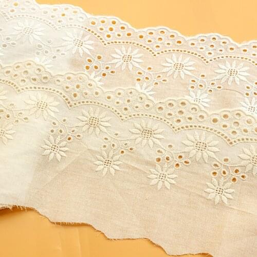 2021 New Clothing Lace Accessory Fabric DIY Home Textile Jewelry for Womens Skirt Cotton Embroidery Lace Trim VQX140104