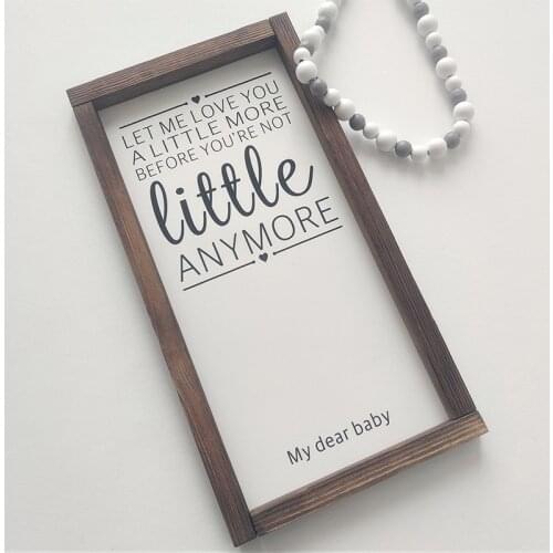 40x20CM Wood Picture Frame for Childrens Room Wall Mounting Decorations Baby Photos Display Canvas Paste Photos Home Decor