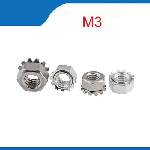 500pcs/lot M3 Kep K nut Stainless steel