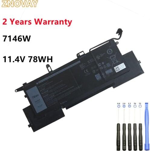 ZNOVAY 7146W Laptop Battery For Dell Latitude 7400 E7270 E7260 Notebook 0C76H7 08W3YY 2K0CK 11.4V 78Wh