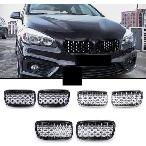 Diamond Star Style Front Kidney Grille Bumper For BMW 2 Series F45 F46 216i 218i 220i 225i 2015-2017