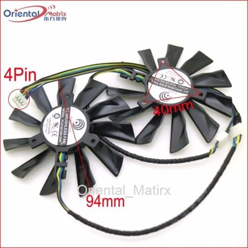 Free Shipping 2pcs/lot PLD10010S12HH 95mm 12V 0.35A VGA Fan For MSI GTX770 R9-280X R9-270X R7-260X GTX780 Graphics Card Fan