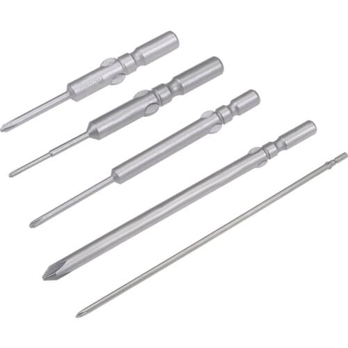 Uxcell Phillips Screwdrivers Bits Round Shank Length Cross Magnetic S2 Screwdriver Bit for Missing Bent or Broken Phillips