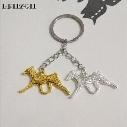 LPHZQH Fashion Trendy Puppy Cute Dog Car Key Chain Basenji Girls Women Bag Charm Pendant Accessories Keyring Jewelery Steampunk