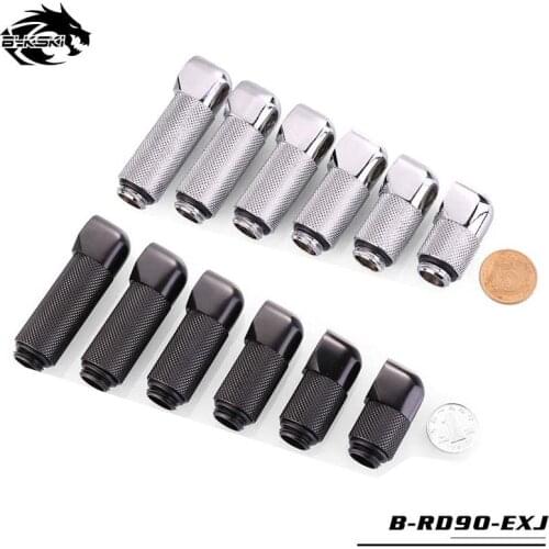Bykski PC water cooling Fittings 90 degree G1/4' Extend tube connector Adaptors 15mm/20mm/25mm/30mm/35mm/40mm B-RD90-EXJ