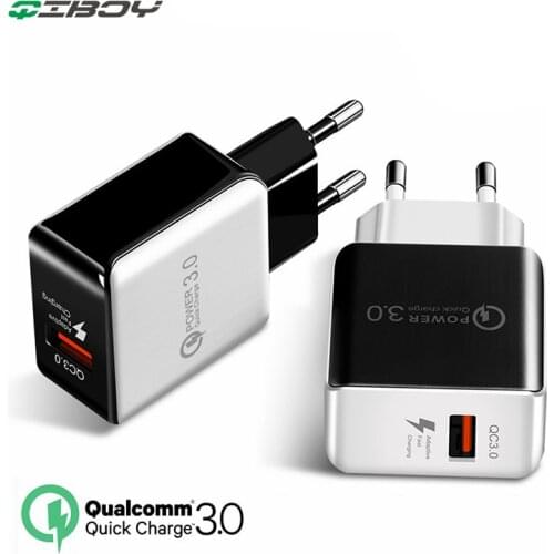 Quick Charge QC3.0 Mobile Phone Charger USB Travel Wall EU US Plug Charger Smartphone Fast Charging For iPhone Samsung Xiaomi LG