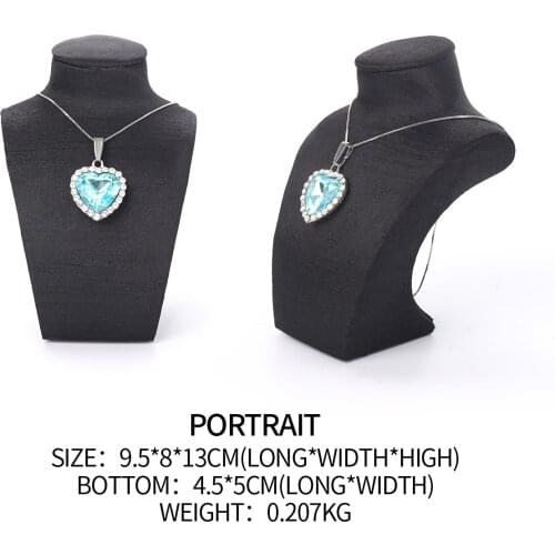 Black Brushed Bust Portrait Female Necklace Jewelry Display Stand Women Pendent Wedding Ring Jewellery Organizer Trays Showcase