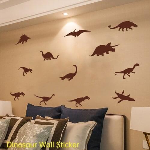 Dinosaur Cartoon Wall Sticker Environmental Stickers Childrens Room Creative Background Wall DIY Decoration