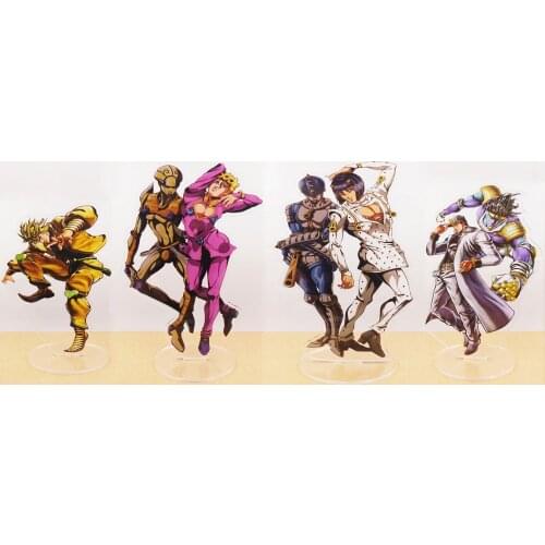 JoJos Bizarre Adventure:Golden Wind Acrylic Stand Model Toy Figure Jonathan Joestar Giorno Giovanna Action Figure Toys Gift
