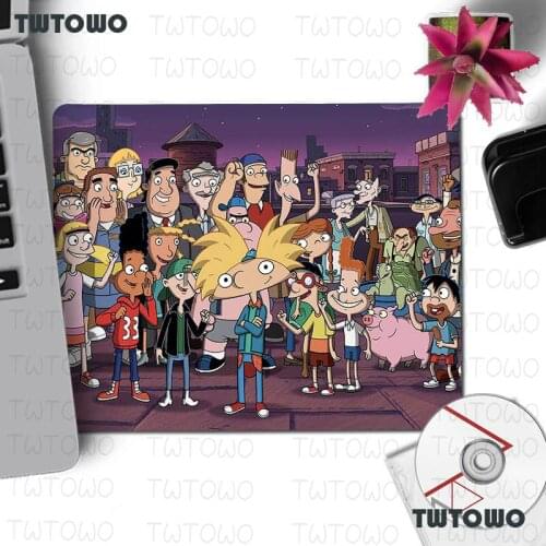 Hey Arnold Helga Love Rubber Mouse Pad DIY Design Gaming Mouse Pad Rug For PC Laptop Notebook Computer 22X18CM