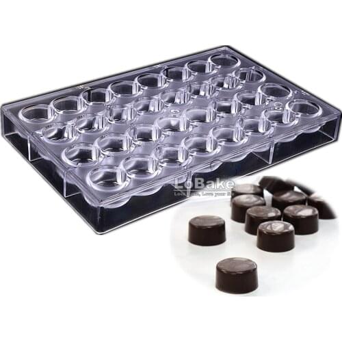 32 cavities Big Rectangle Cylinder Shape PC Polycarbonate Chocolate Mold Candy Mould Fondant Mousse Ice Molds DIY Bakery Tools