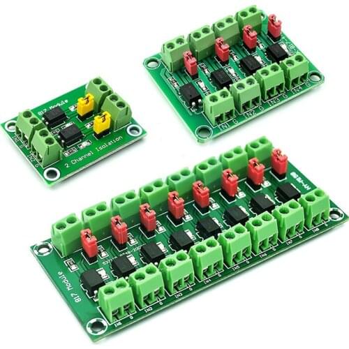 PC817 2 4 8 Channel Optocoupler Isolation Board Voltage Converter Adapter Module 3.6-30V Driver Photoelectric Isolated Module
