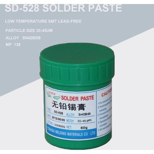 HOT Sale! free shipping SD-528 low temperature SMT Lead-free SMT Solder Paste 500g Sn42Bi58