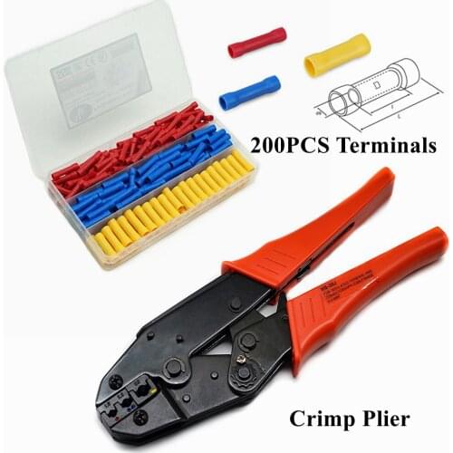 Wire Stripper Tool Electrical Insulated Wire Connectors-Butt, Ring,Spade,Quick Disconnect-Crimp Terminals Assortment Kit