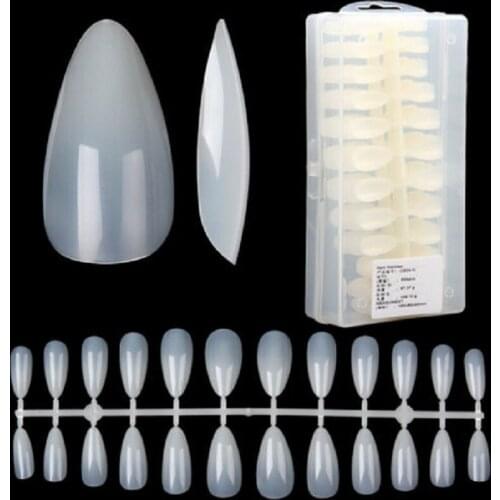 500pcs Full Cover False Nails Stiletto Water Drop Ballet Fake Fingernail Artificial Nail Art Tips Salon DIY Practice