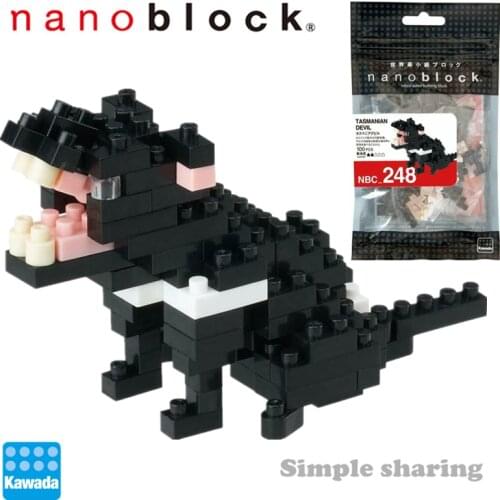 Kawada Nanoblock Tasmanian Devil NBC-248 100 Pieces Mini Bricks Puzzle New Diamond Building Creative Toys For Children