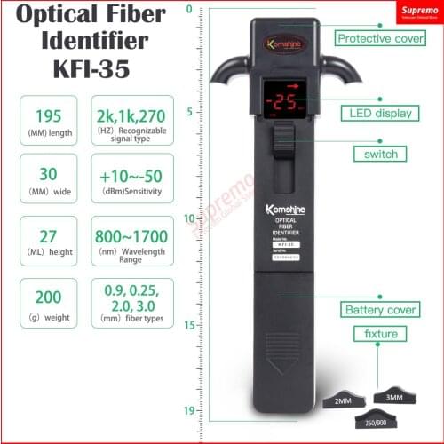 KFI-35 Optical Fiber Identifier Komshine 800-1700nm Live Fiber Identifier Detector Identificador Fibra Optica