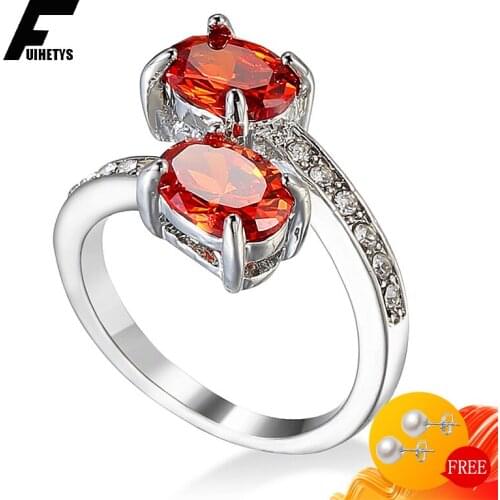 Classic Women Ring 925 Silver Jewelry Accessories Oval Ruby Zircon Gemstones Finger Rings for Wedding Engagement Gift Wholesale