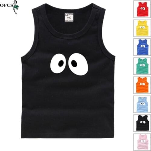 Cool Summer Tank Top For Girls Boys Vest Children Undershirt Cotton Tops Kids Underwear Teenager Baby 2-12Year Singlets Clothing