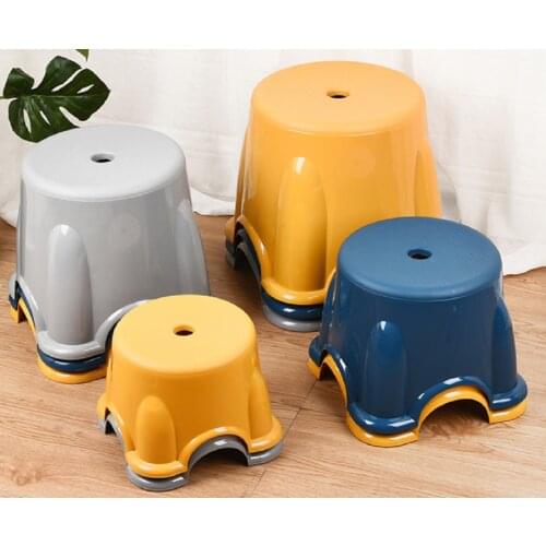 Small stools can be stacked thickened Net red plastic stools home childrens chairs bench baby adults