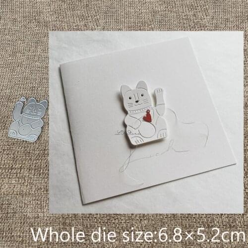 XLDesign Craft Metal Cutting Dies stencil mold Lucky Cat decoration scrapbook Album Paper Card Craft Embossing die cuts
