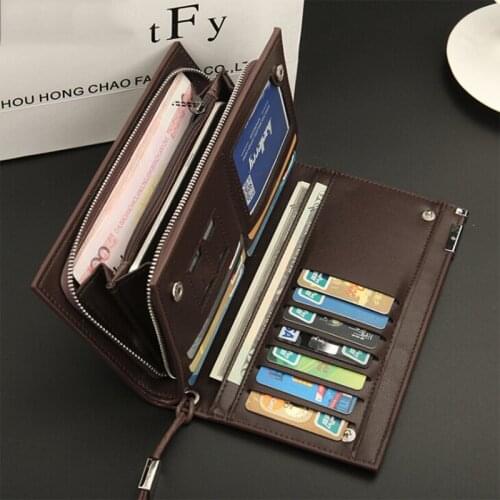 NEW Men Wallets Classic Long Style Card Holder Male Purse Quality Large Zipper Capacity Big Brand Luxury Wallet For Men