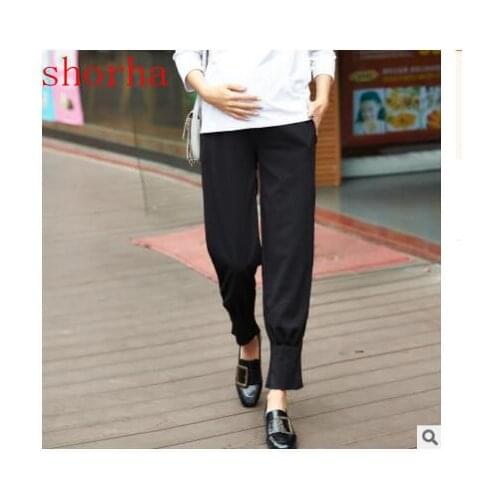 New Black Color Casual Maternity Pants for Pregnant Women Maternity Clothes for Summer 2018 Overalls Pregnancy Pants Maternity
