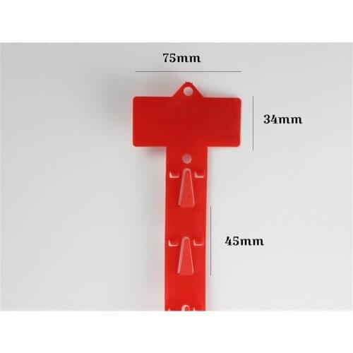 Plastic PP Retail Hanging Merchandising Clips Strips W3cm Products Display For Supermarket Store Promotion L615mm In Red