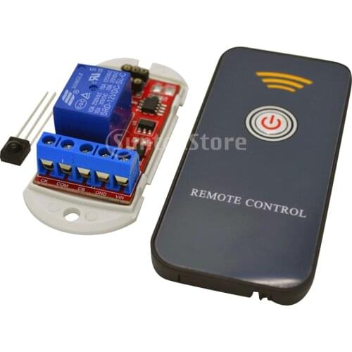 12V 1 Channel Infrared Switch Relay Module Board with 1-Button Remote Controller