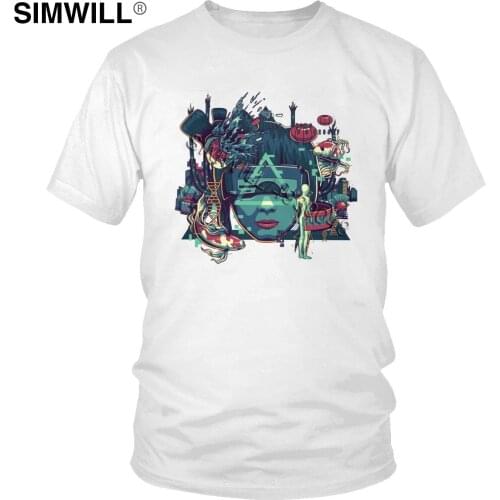 Ghost In The Shell Tee for Men Soft Cotton Motoko Kusanagi Tshirt Major Japanese Anime Gits T Shirt Short Sleeve Graphic T-shirt