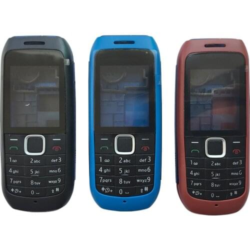 ZUGZUC New Plastic Full Housing For Nokia 1616 Full Complete Mobile Phone Housing Cover Case+ English Keypad+Logo