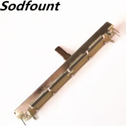 1pcs Long 75MM wide 9MM 3-pin single-link straight sliding mixer potentiometer resistance value C103 logarithmic C10K