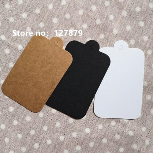 100pcs/lot 4.5x7.5cm Brown Kraft Paper Wedding Note Tags Scallop Head Label Luggage DIY Blank Price Gift Hang Tag