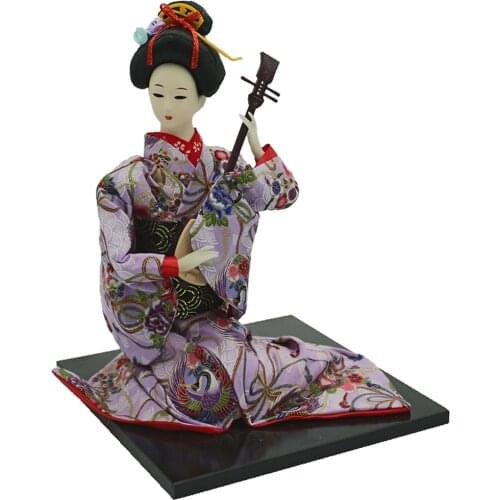 16inch Vintage Japanese Kimono Doll Oriental Kokeshi Geisha Doll Model #1