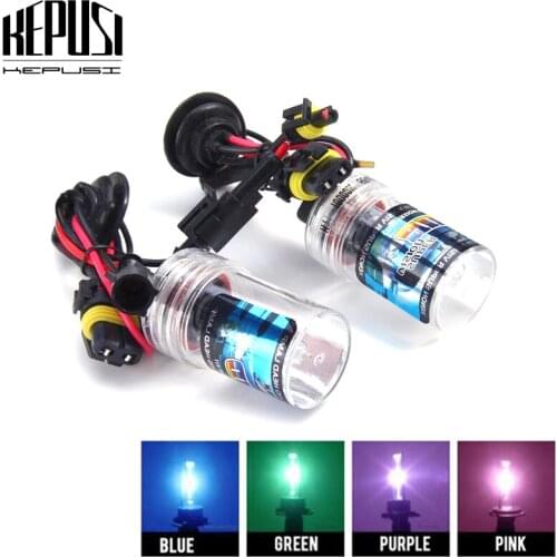 2pcs HID Xenon H8 H9 H11 Car Headlight Bulb 35W 4300K 6000K 8000K Purple Pink Green Deep Blue Auto Lamp AC 12V Xenon Fog Lamp