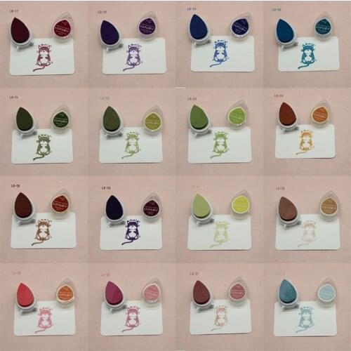 20pcs/lot 40 optional colors waterdrop Inkpad printing Chalk ink pad For DIY Scrapbooking Photo Album Decoration