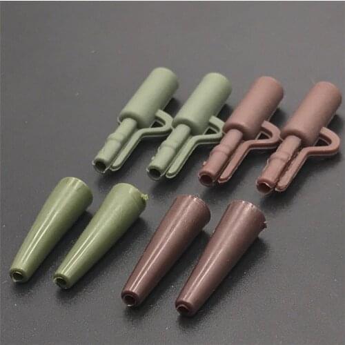 40pcs/Lot Carp Fishing Terminal Tackle Carp Safety Lead Clips Set +Tail Rubber Tubes Carp Fishing Tackle Tool